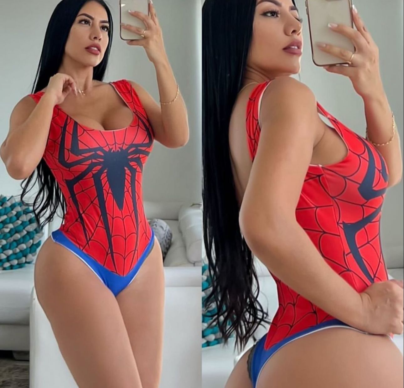 Body Hallowen Mujer Araña